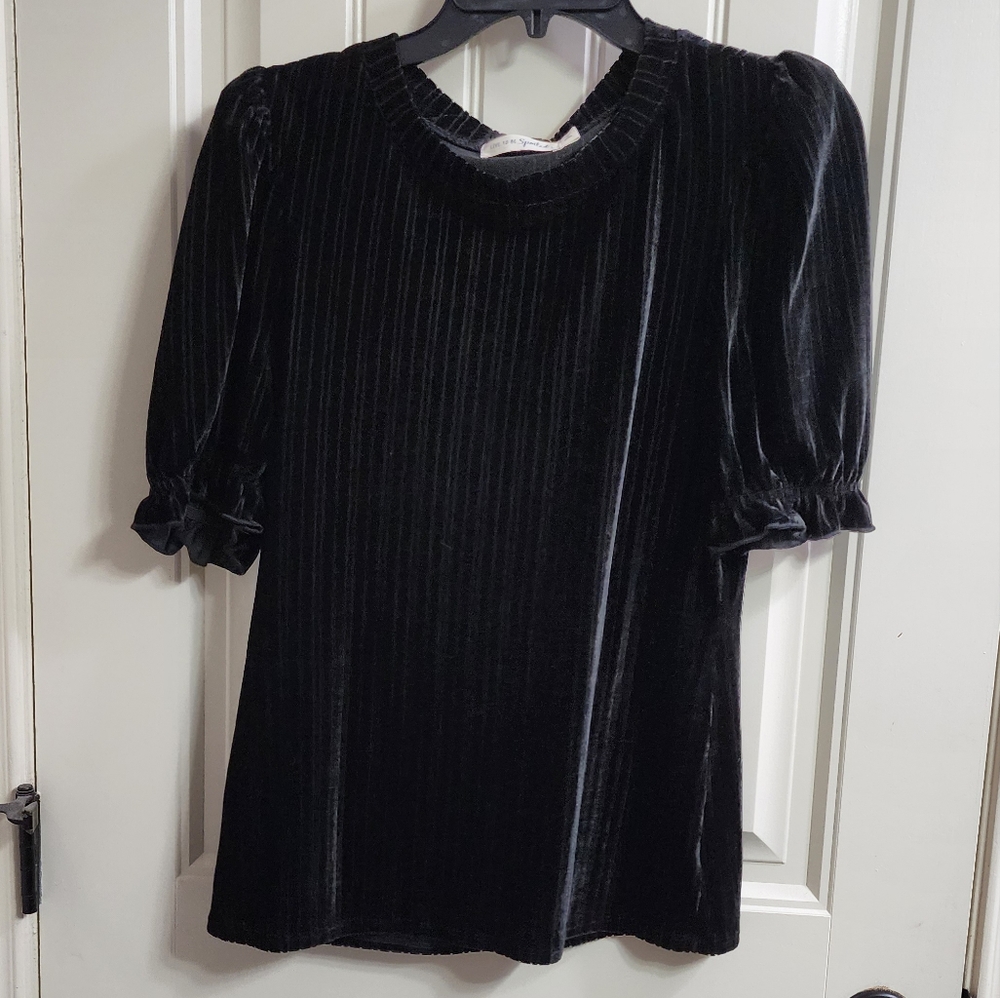 Black velvet top